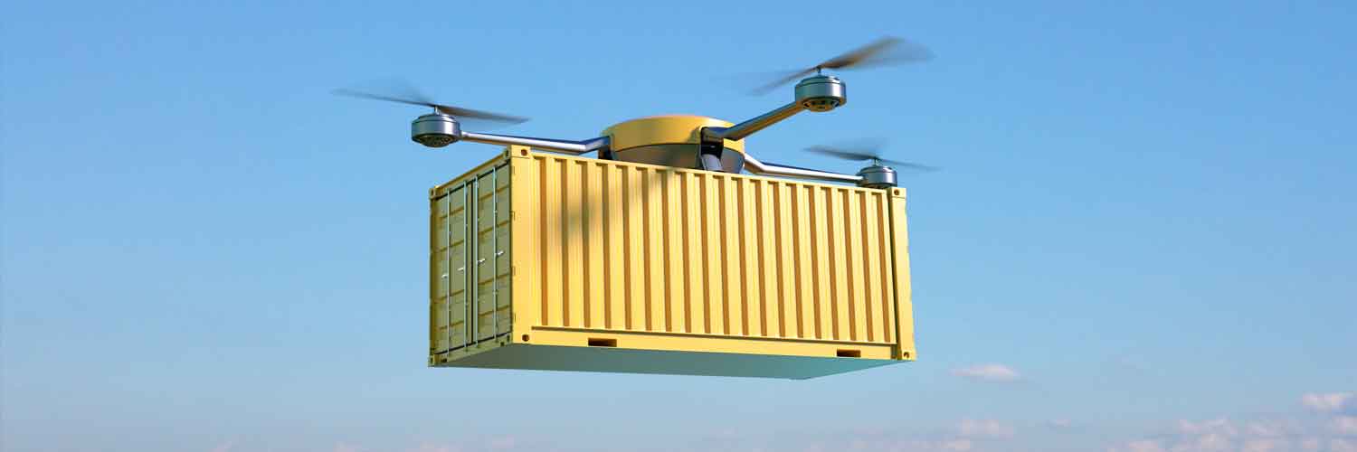 drone transporting large container