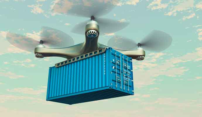 drone transporting large freight