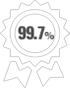 99.7% OF ALL DELIVERIES ON TIME icon
