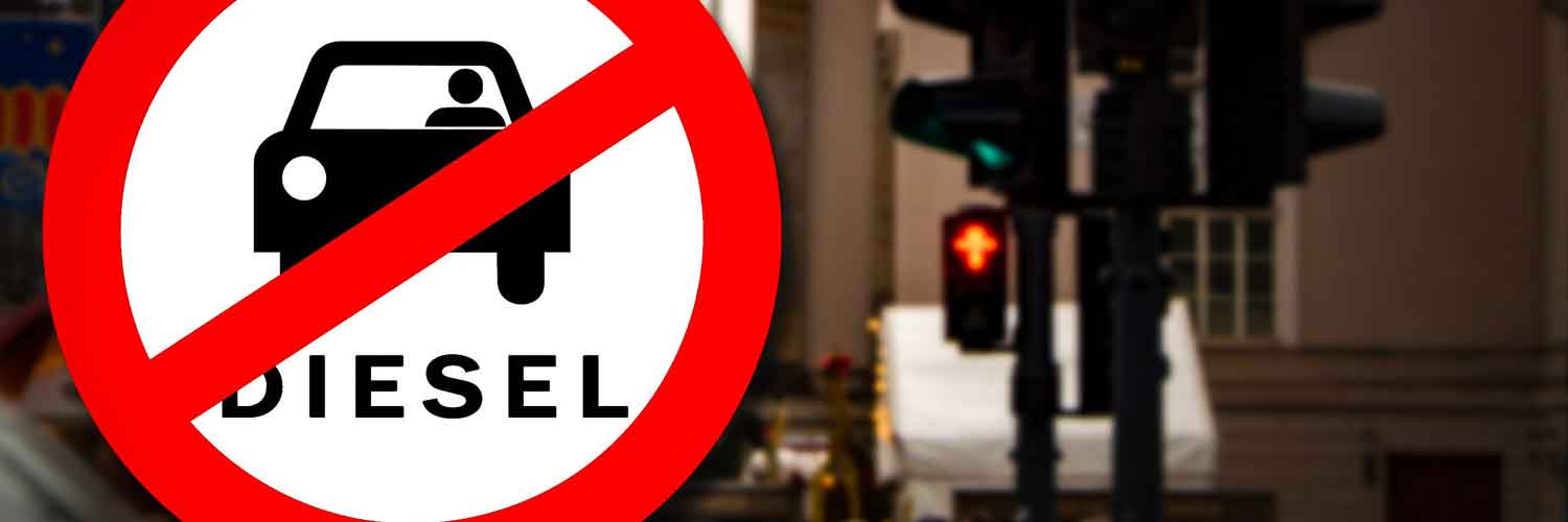 Berlin Diesel driving ban - Diesel car Prohibition sign