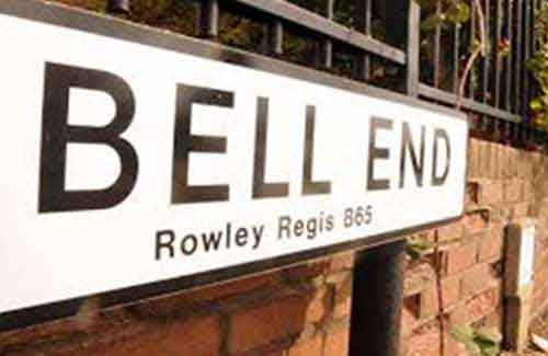 bell end street sign