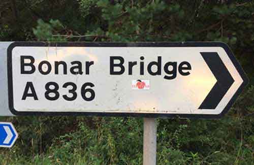 bonar bridge signpost