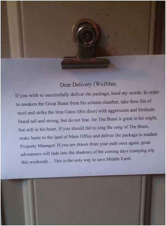 delivery note