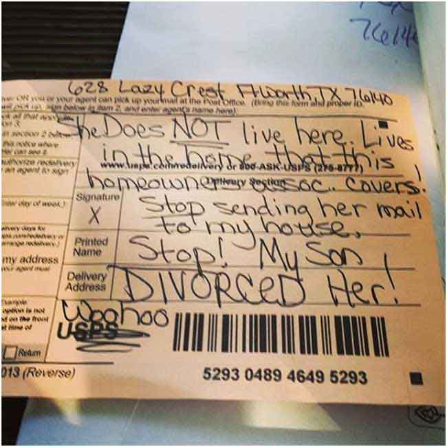 divorced note