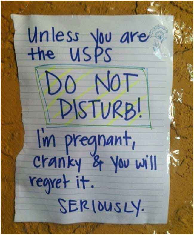 do not disturb note