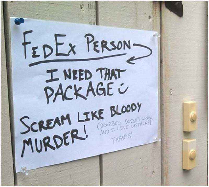 fed-ex person note
