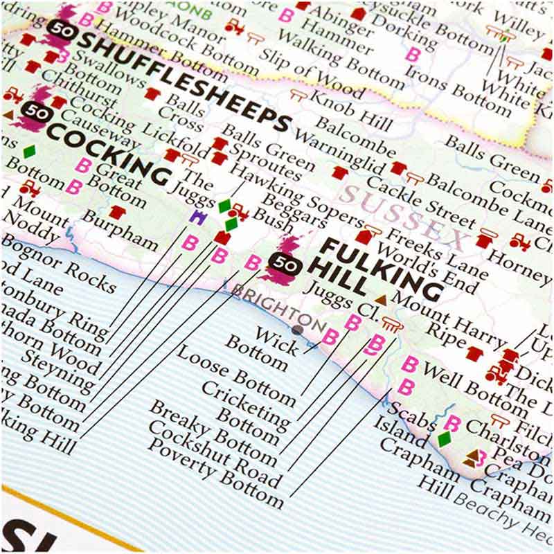 fulking hill on map