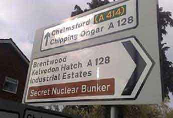 secret nuclear bunker sign