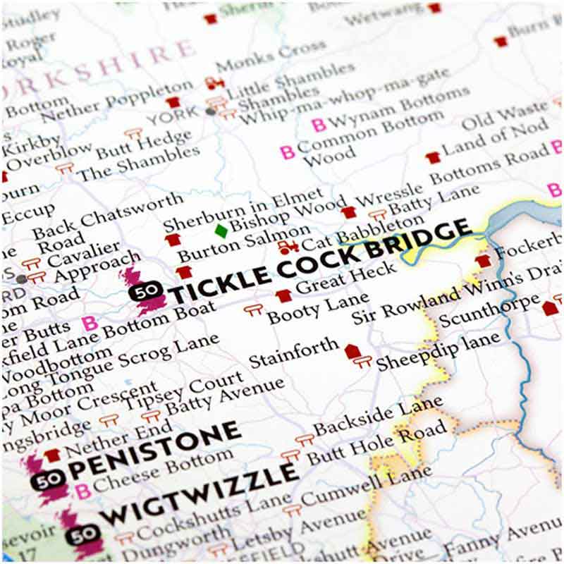 tickle cock bridge on map