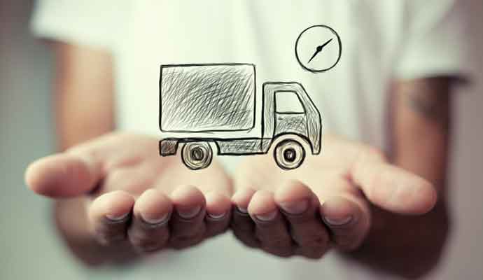 truck drawing held in hands