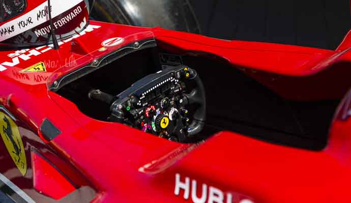 ferrari race car cockpit