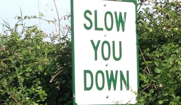 slow you down sign