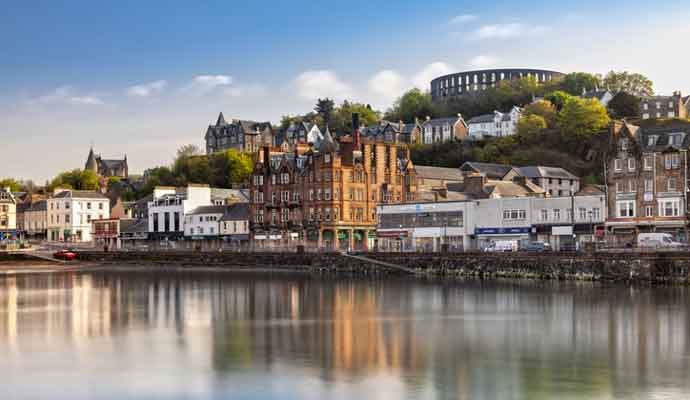 The Harbour of Oban and the Mccaig's Tower