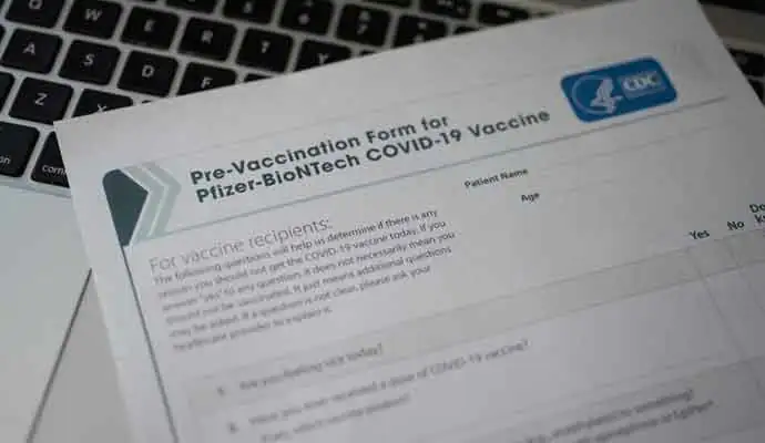 pre-vaccination form