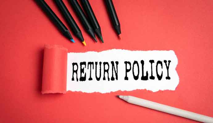 Return policy. online store orders