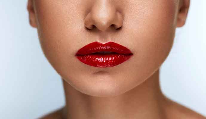 red lipstick lips