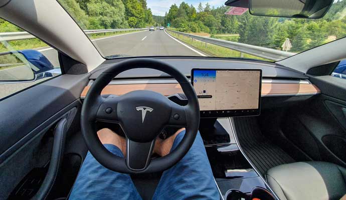 autonomous tesla vehicle