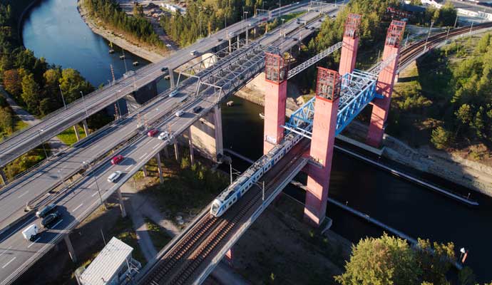 driverless trucks for sodertalje sweden road-bridge