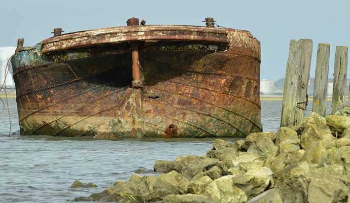 gillingham rusty boat